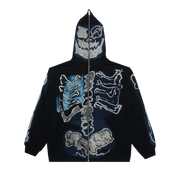 Travis Scott Cactus Jack For Fragment Skeleton Graffiti Full Zip Hoodie