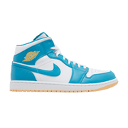 Air Jordan 1 Mid Aquatone Gold White