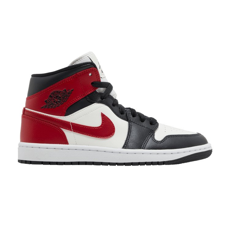Air Jordan 1 Mid Gym Red Off Noir W