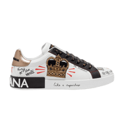 Dolce & Gabbana Portofino Printed Crown Embroidery Patch - White