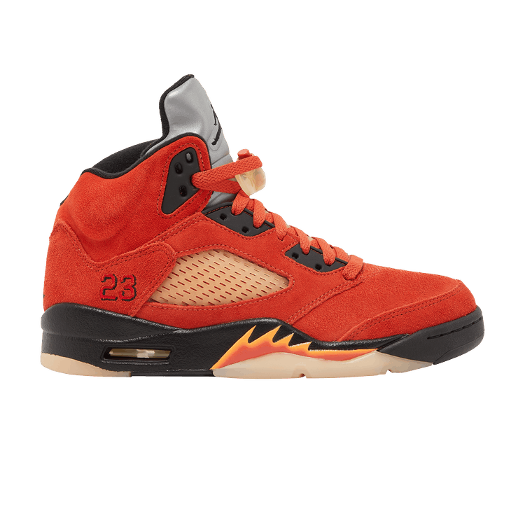Wmns Air Jordan 5 Retro Martian SunriseBlackFire RedMuslin