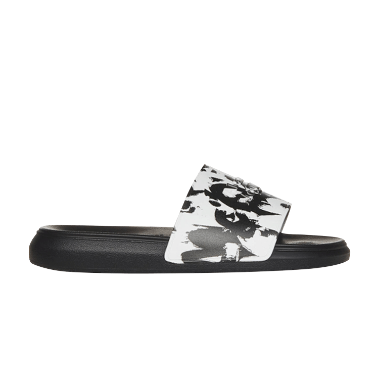 Alexander McQueen Rubber Pool Slide Graffiti - Black