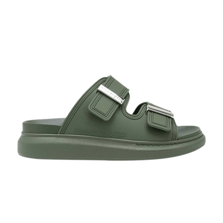 Alexander McQueen Hybrid Double Buckle Sandal Khaki