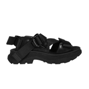 Alexander Mcqueen Strappy Leather Sport Sandal Black
