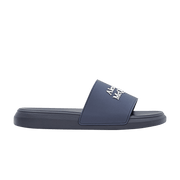 Alexander McQueen Logo Pool Slides Navy
