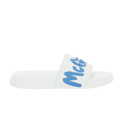 Alexander McQueen Rubber Pool Slide Graffiti - White Lake Blue