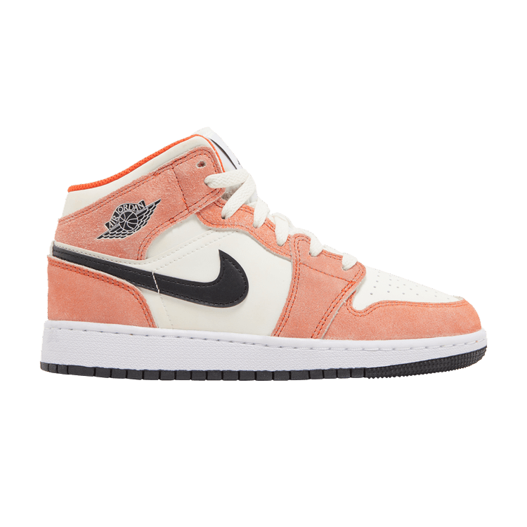 Jordan 1 Mid SE Orange Suede GS