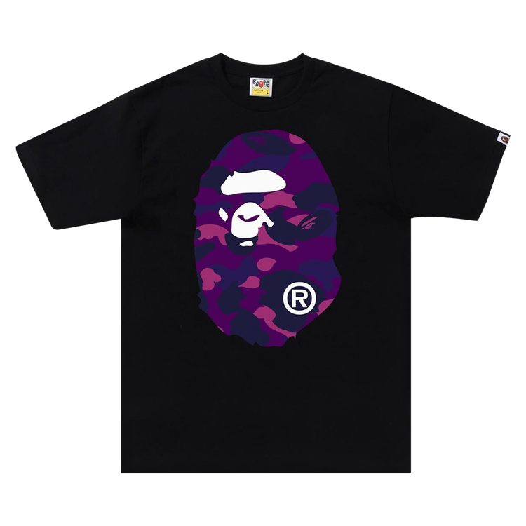 COLOR CAMO BIG APE HEAD TEE BLACKPURPLE