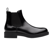Prada Brushed Calf Leather Chelsea Boot Black