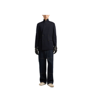 Double-breasted Blazer in a Plain-Knit Wool Blend