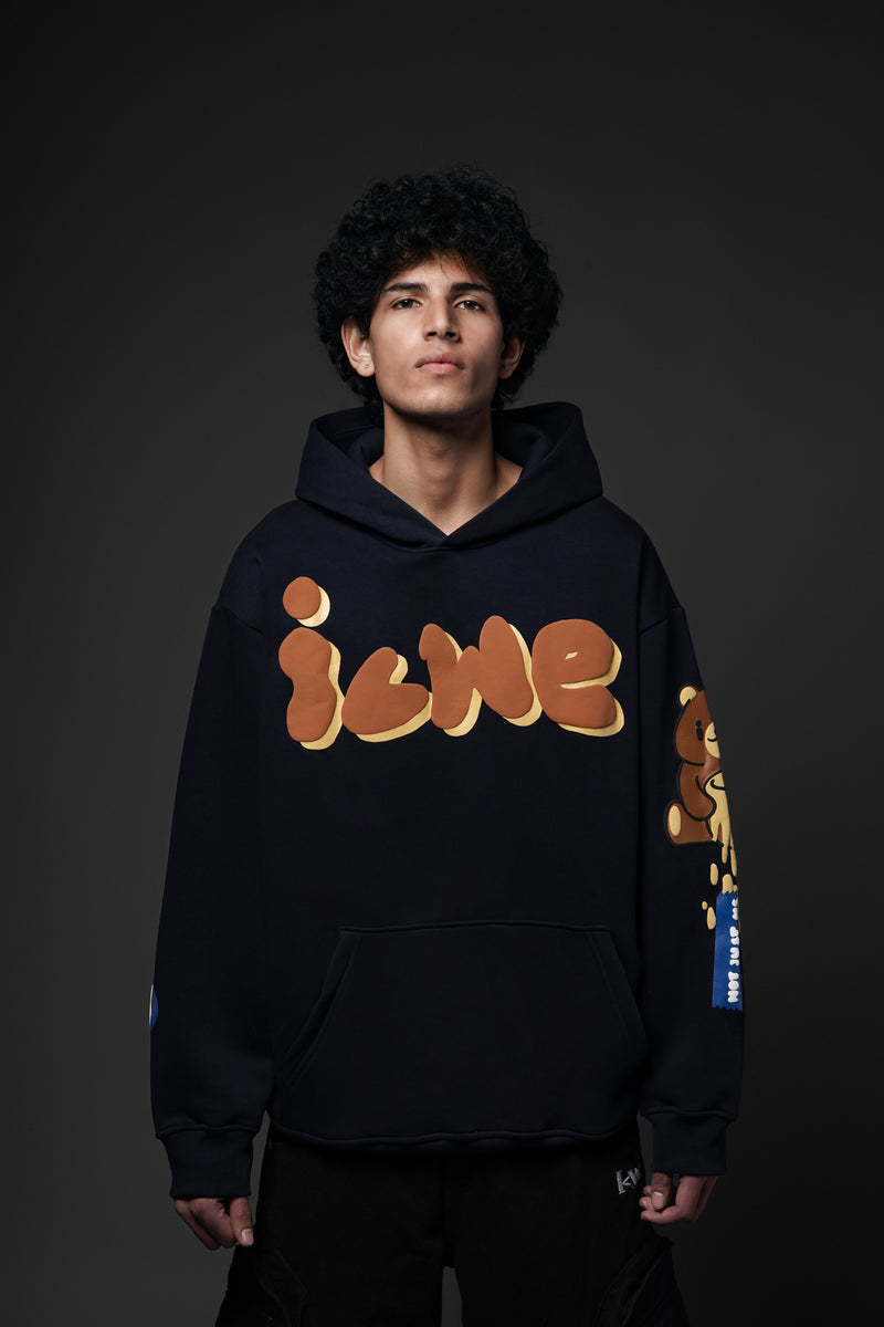 No Sugar Just Honey Navy Hoodie - Positive Vibes Streetwear