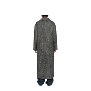 Wool Blend Single-breasted Coat Black