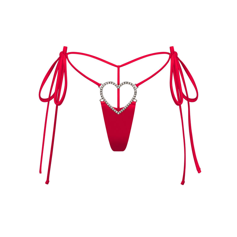Novelty Intimates Heart Charm String Thong