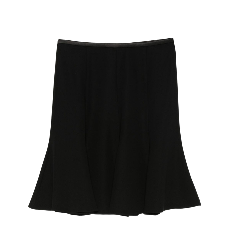 Flared Hem Skirt Black