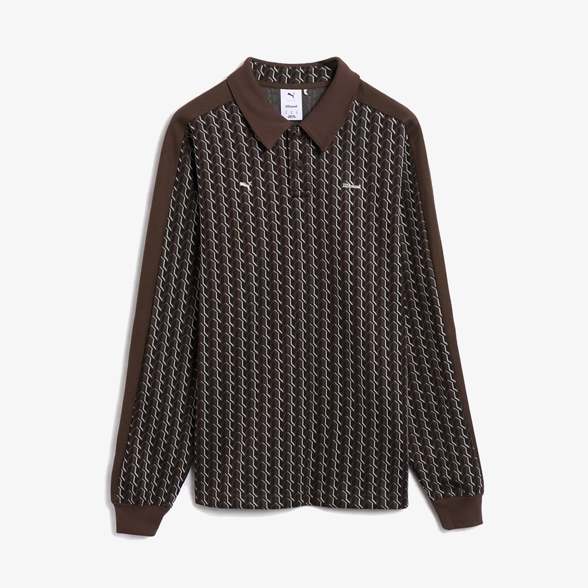 PUMA x JJJJOUND T7 LONGSLEEVE POLO { CHOCOLATE