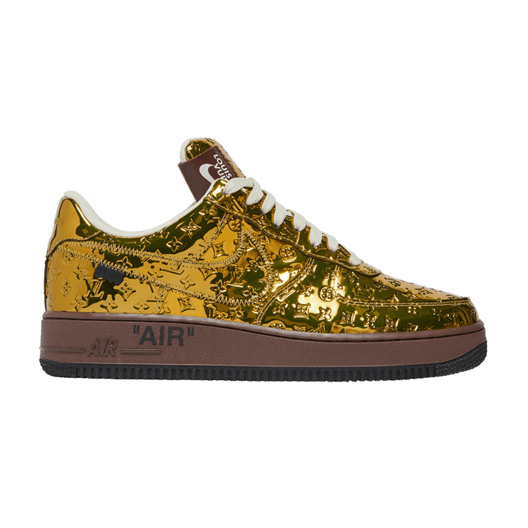 Louis Vuitton x Air Force 1 Low Metallic Gold