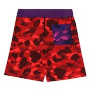 BAPE Crazy Camo Shark Sweat Shorts Navy