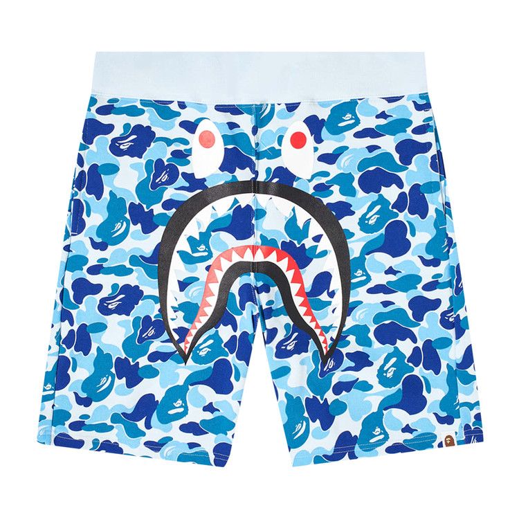BAPE ABC Camo Shark Sweat Shorts Blue