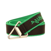 Bottega Veneta Triangle Slider 3cm Belt Black/Green