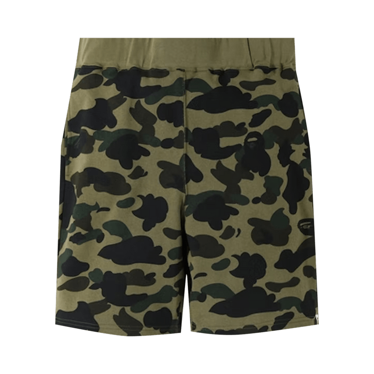 BAPE 1st Camo Sweat Shorts Green