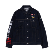 BAPE Multi Motif Loose Fit Denim Jacket Indigo