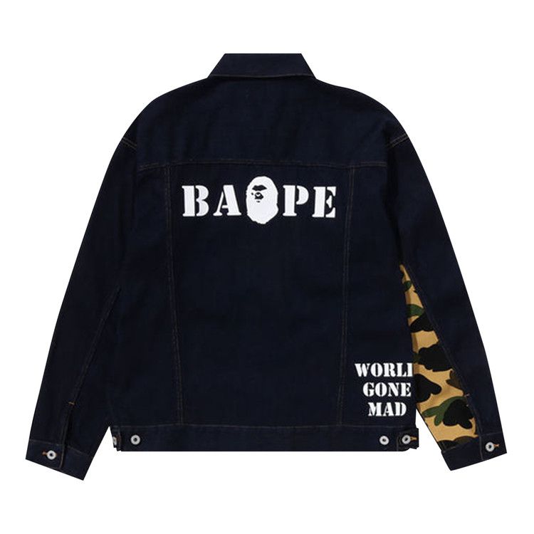 BAPE Multi Motif Loose Fit Denim Jacket Indigo