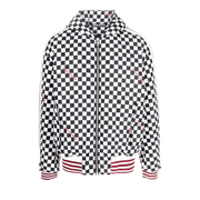 Palm Angels Damier Puffed Hoody Jacket Black/Red