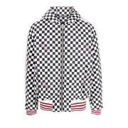 Palm Angels Damier Puffed Hoody Jacket Black/Red