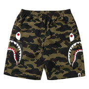 BAPE 1St Camo Side Shark Beach Shorts Green