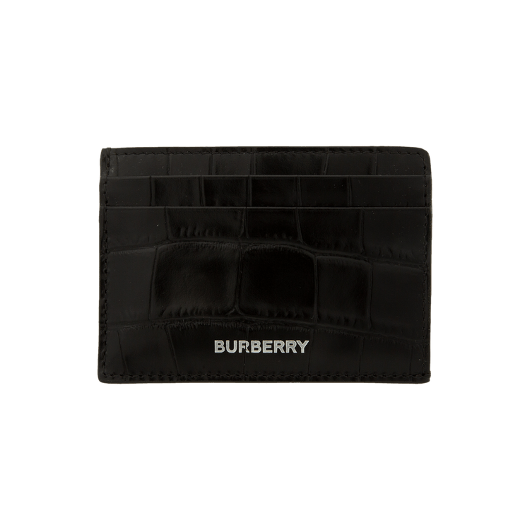 Burberry Embossed Croc Cardcase Black