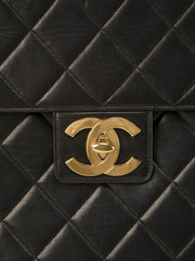 quilted classic flap jumbo brief case