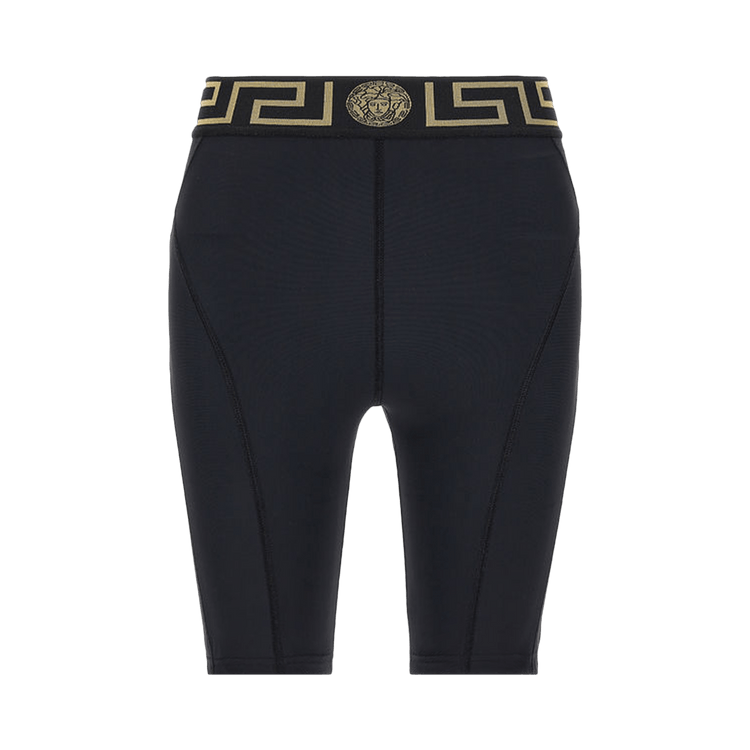Versace Greca Border Biker Shorts Black