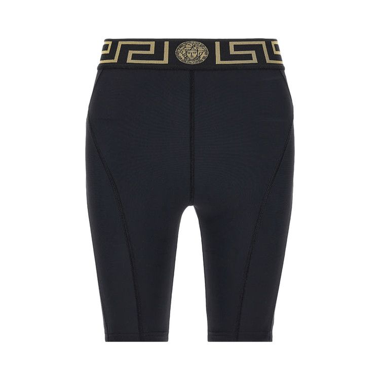 Versace Greca Border Biker Shorts Black