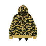 BAPE 1st Camo Shark Relaxed Fit Fullover Hoodie Yellow