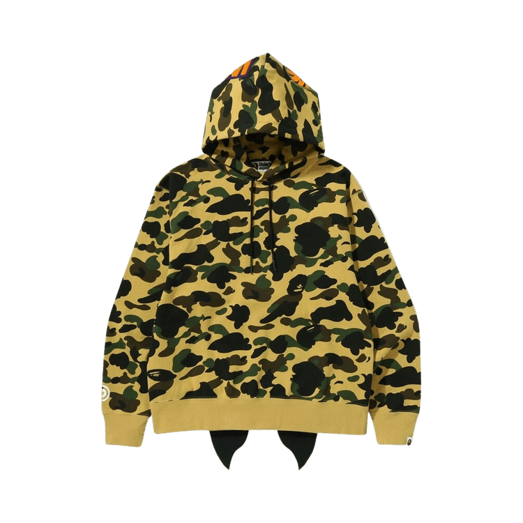 BAPE 1st Camo Shark Relaxed Fit Fullover Hoodie Yellow