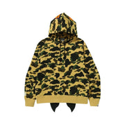 BAPE 1st Camo Shark Relaxed Fit Fullover Hoodie Yellow