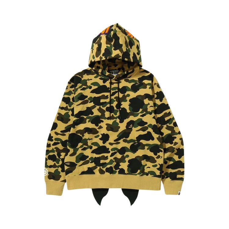 BAPE 1st Camo Shark Relaxed Fit Fullover Hoodie Yellow