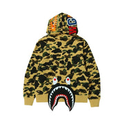 BAPE 1st Camo Shark Relaxed Fit Fullover Hoodie Yellow