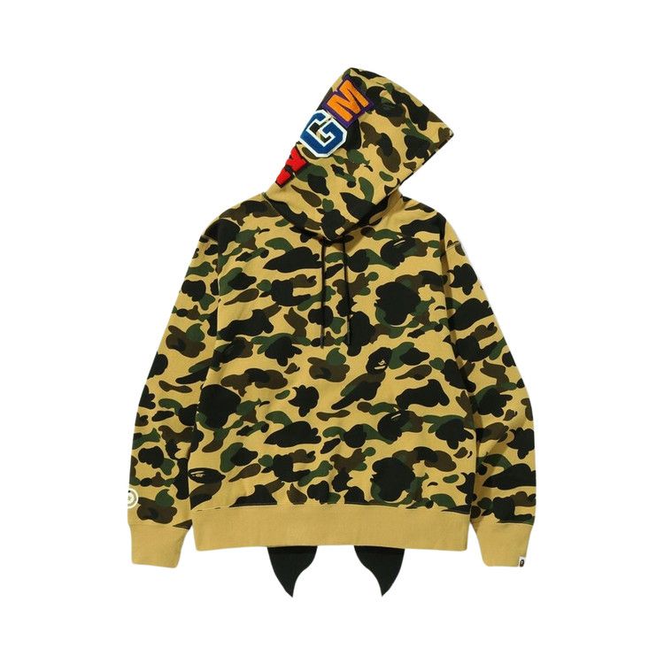 BAPE 1st Camo Shark Relaxed Fit Fullover Hoodie Yellow