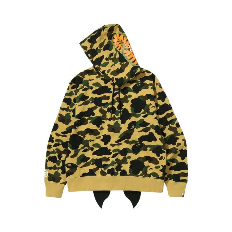 BAPE 1st Camo Shark Relaxed Fit Fullover Hoodie Yellow