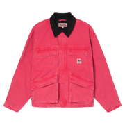 Stussy Washed Canvas Shop Jacket Hot Pink