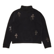 Chrome Hearts Ponyhair Cross Quarter Zip Black