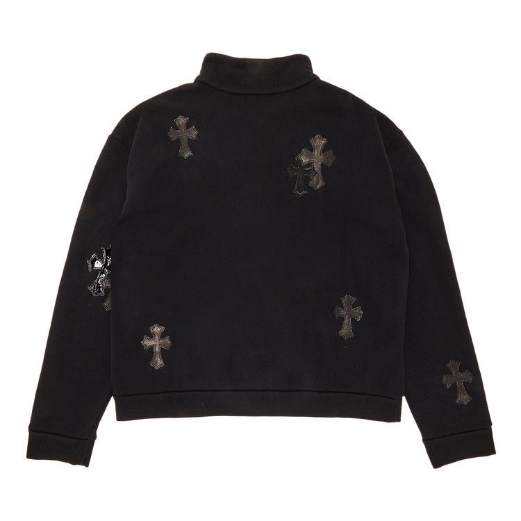 Chrome Hearts Ponyhair Cross Quarter Zip Black