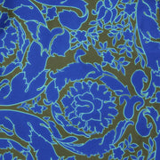 Versace Baroque Print Silk Shorts Khaki/Blue