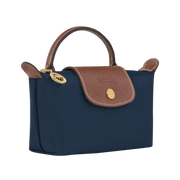 Longchamp Le Pliage Original Pouch with handle Navy - Recycled canvas