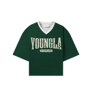 Young LA Football Cropped Jersey Green