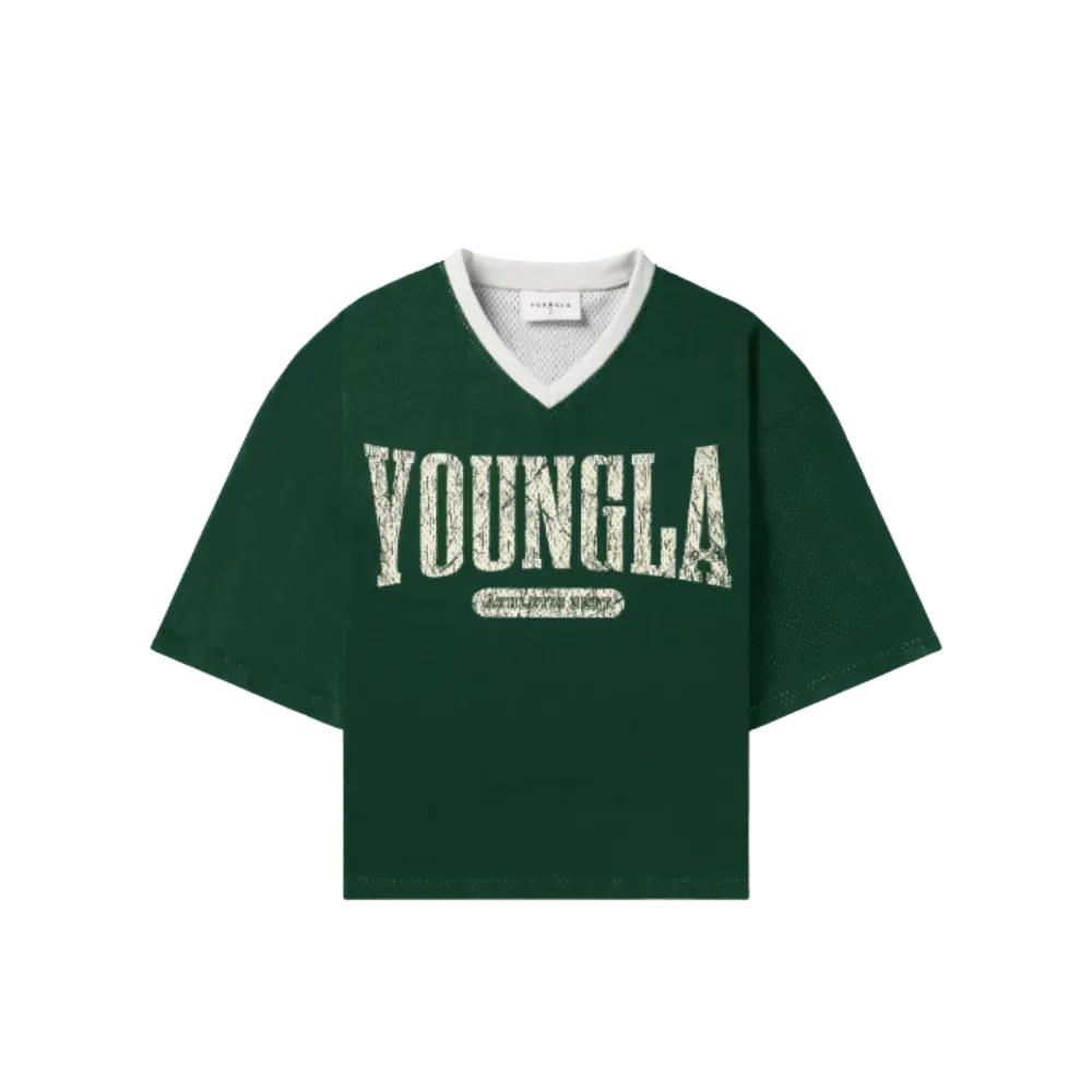 Young LA Football Cropped Jersey Green