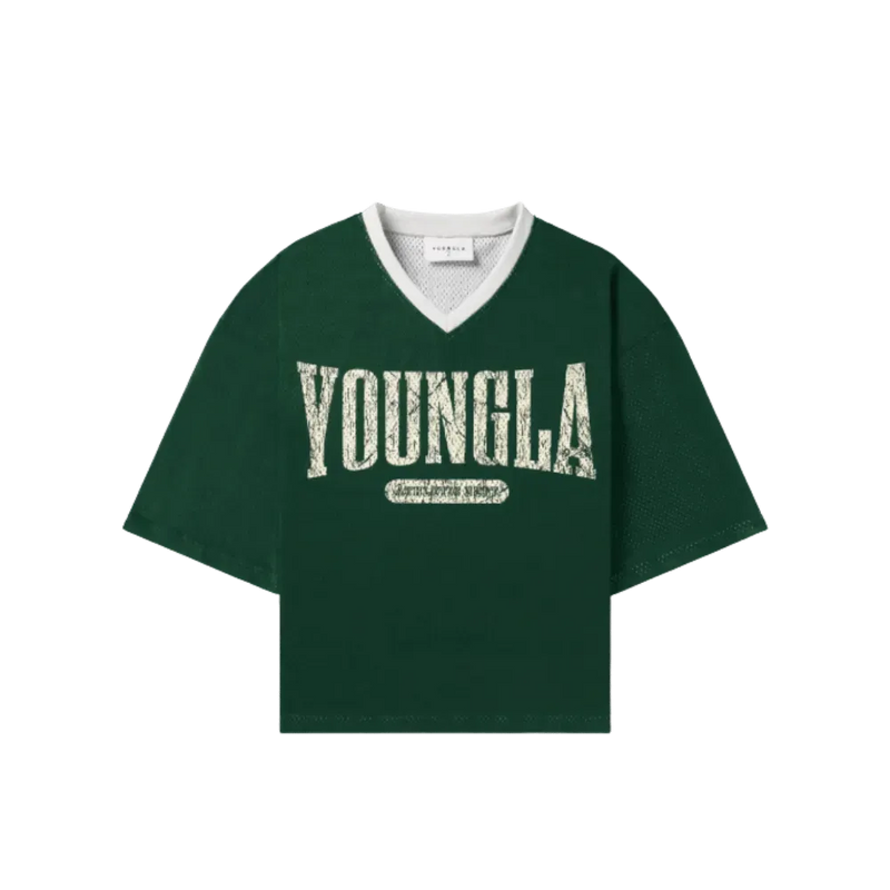 Young LA Football Cropped Jersey Green