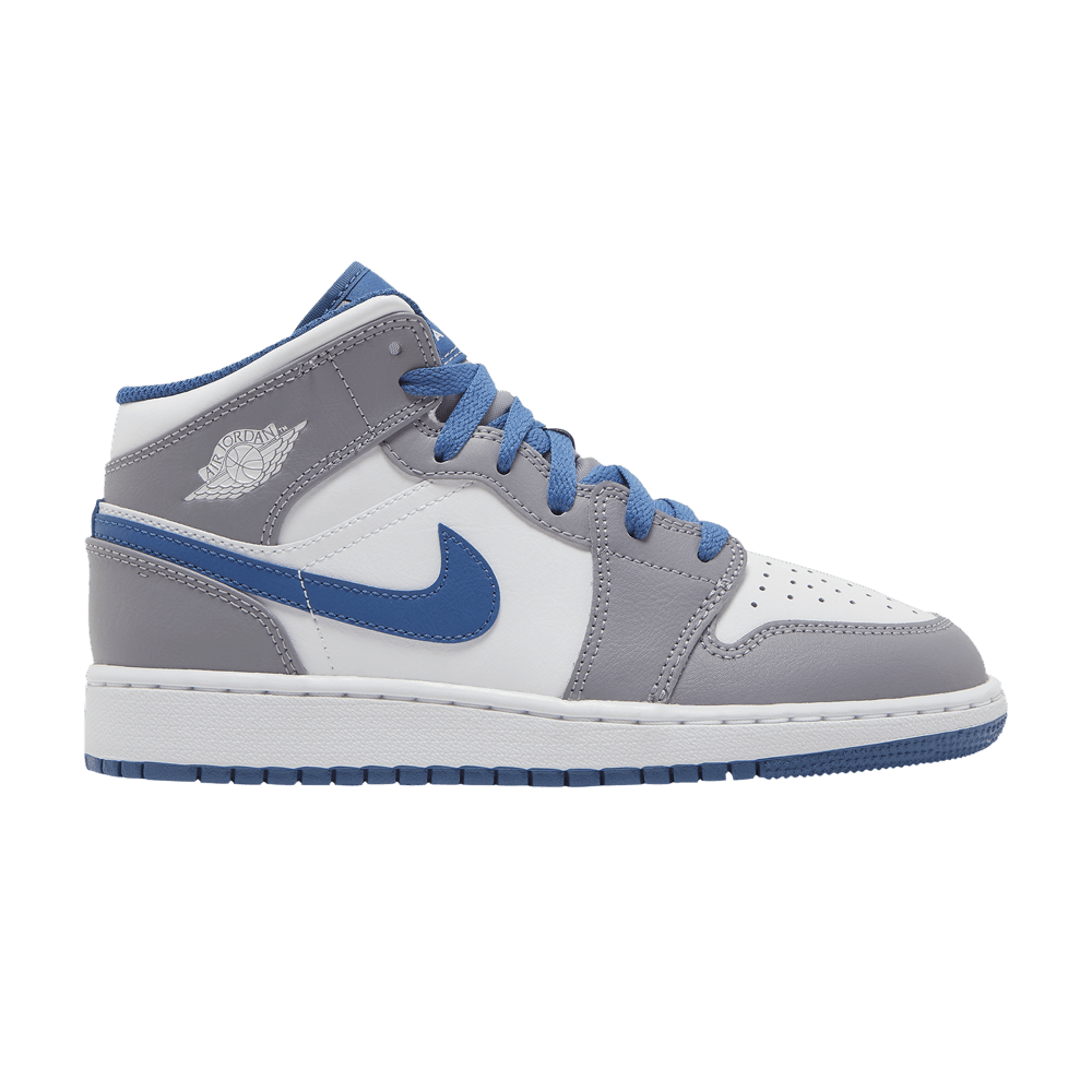 Air Jordan 1 Mid GS Cement True Blue