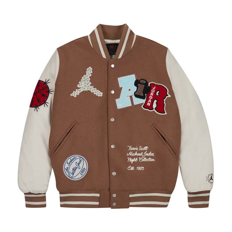 Air Jordan x Travis Scott Varsity Jacket Antique Brown